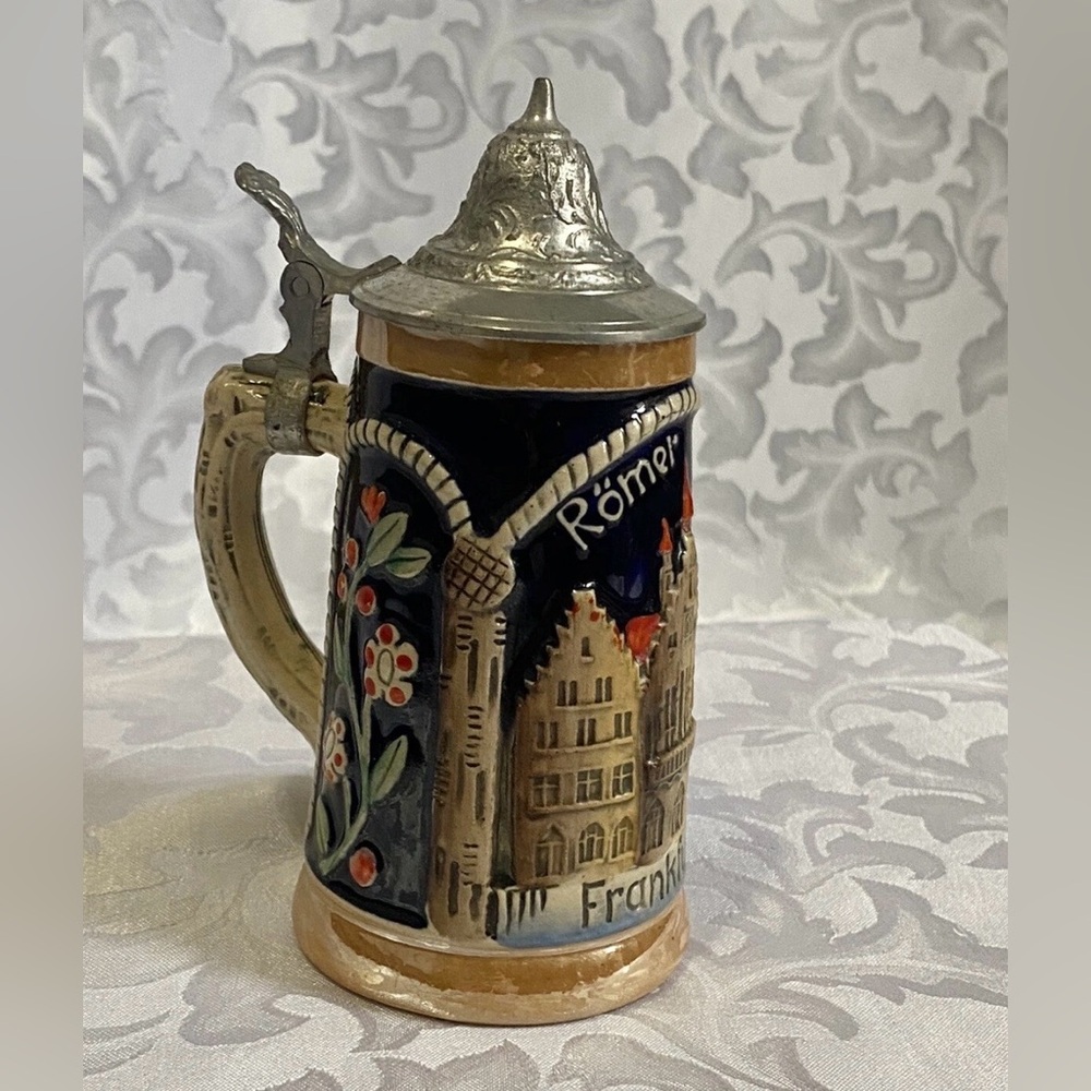Vintage Mini 6 Inch German Beer Stein, Gorgeous Glaze
